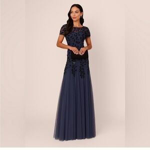 white christmas dresses Adrianna Papell AP1E209510 - Long Chiffon A-Line Dress